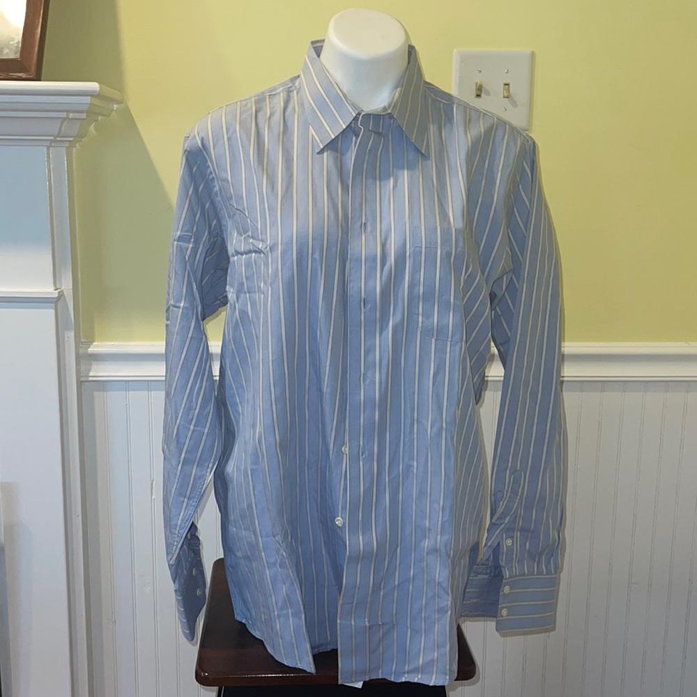 Burberry’s of London vintage mens striped dress shirt size 16 neck
